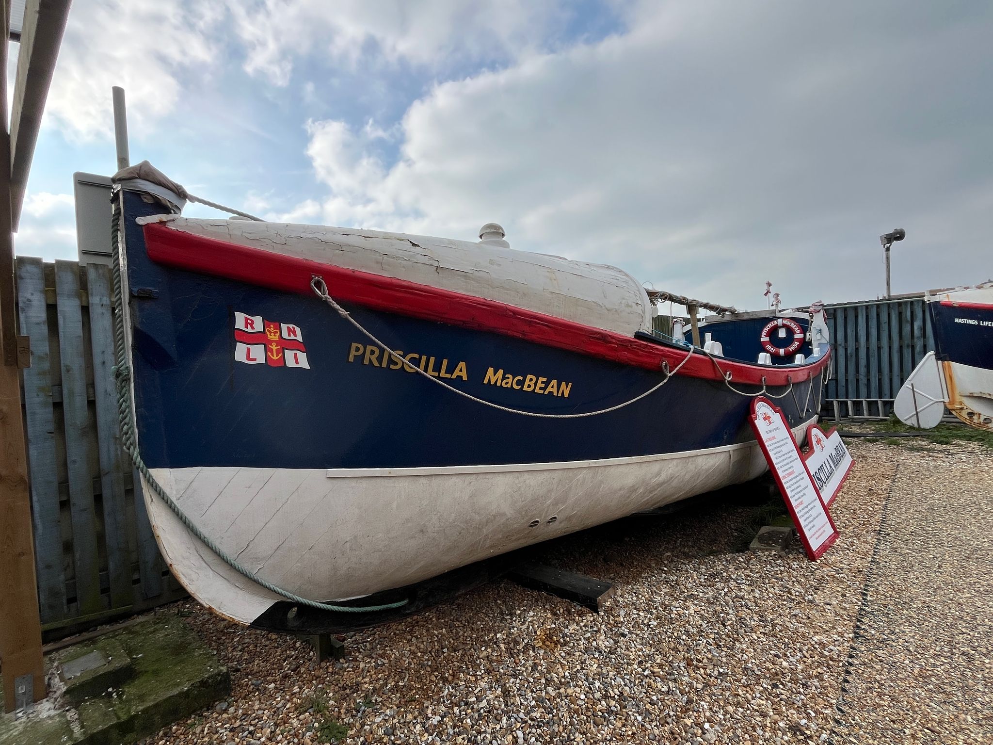 Priscilla MacBean at the Shipwreck Museum, Hastings