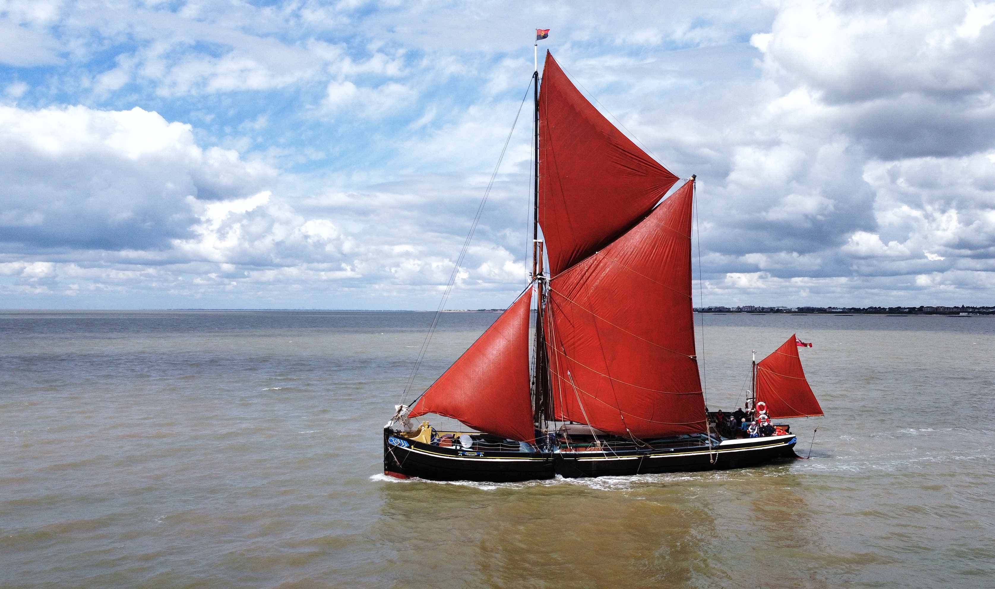 Port beam view of Centaur under full sail