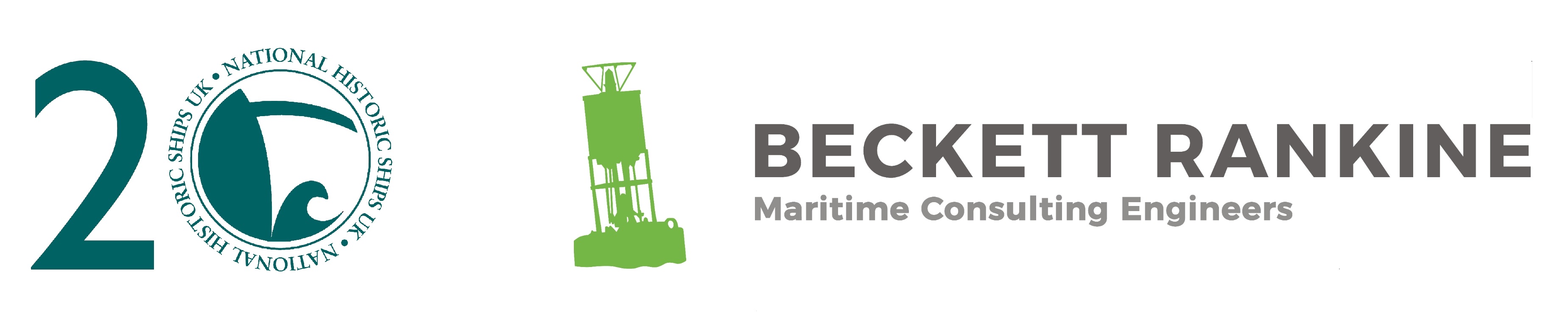Logos of NHS UK and Beckett Rankine Maritime Consulting Engineers