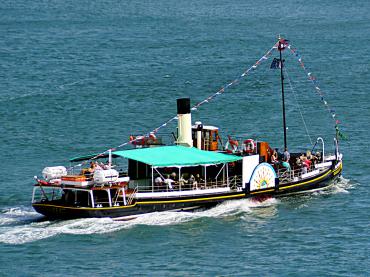 PS Kingswear Castle on the River Dart by Peter Hunt