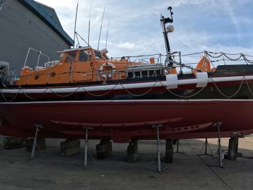 Amity shortly before being returned to sea, 2025