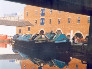 ELTON (left) and SOUTHAM  (right) - at Portland Basin. Bow looking aft.