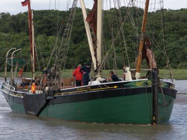 Kitty - underway, bow view, Essex.