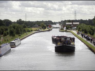 Wheldale - Pollington Primary School come out to wave her by on her way to Leeds (Photo comp entry)