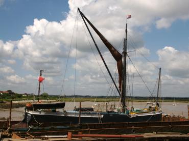 Xylonite - moored, starboard view, Essex.