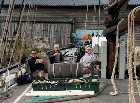 Lynher Barge team on board Lynher