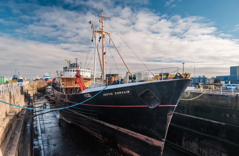 Arctic Corsair in dry dock
