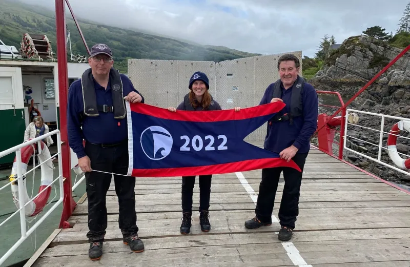 MV Glenachulish being presented with the Flagship of the Year Award