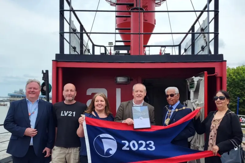 LV21 being presented with the Flagship of the Year Award