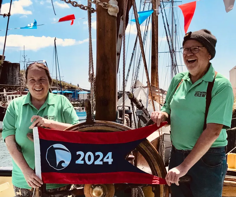 Lady Daphne being presented with the Flagship of the Year Award