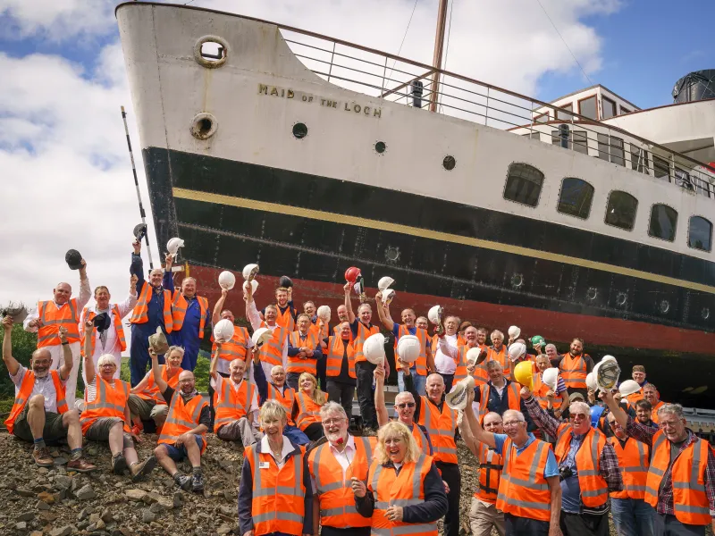Restoration crew of Maid of the Loch