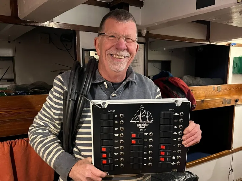 Colin Barton on board Excelsior