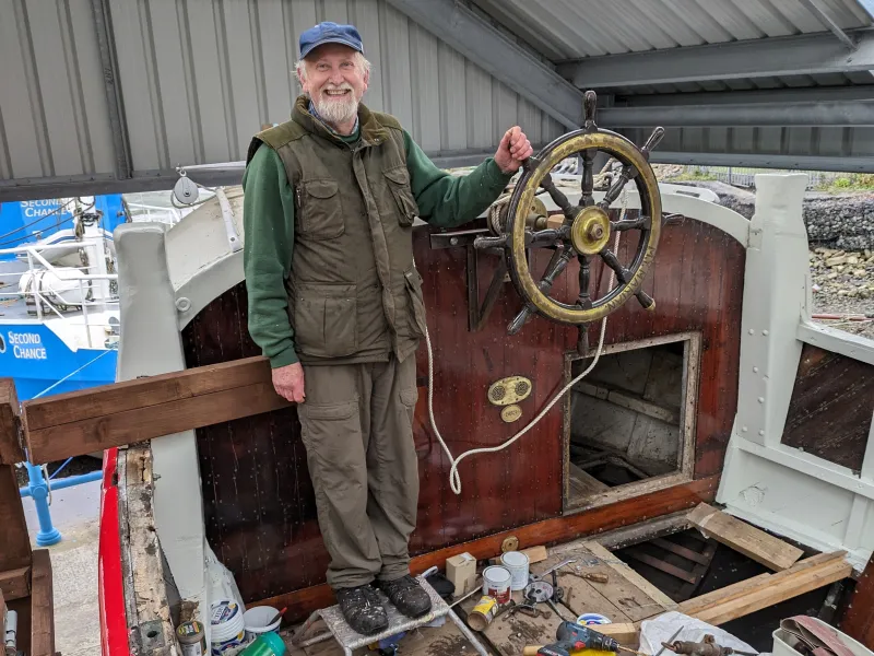 Christopher Barlow at the helm
