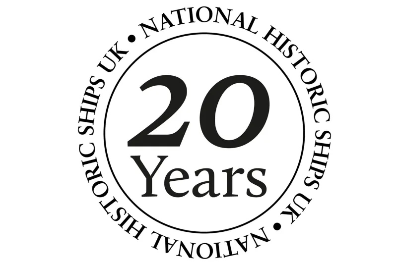 NHS UK 20th Anniversary logo written years in black