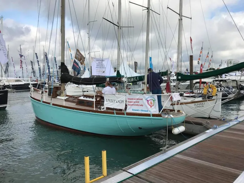 Lively Lady at the Southampton Boat Show, 17 Sept 2018
