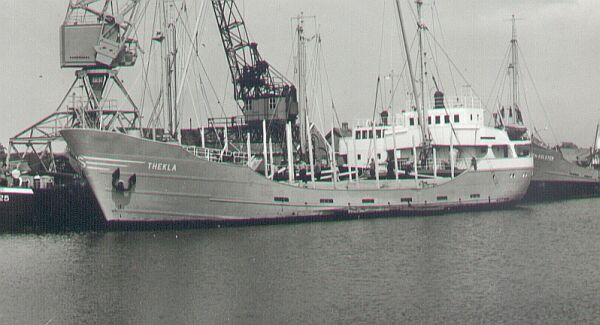 Thekla - as working vessel, port side view