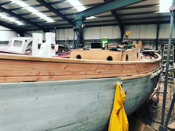 Mermaid undergoing restoration Feb 2023