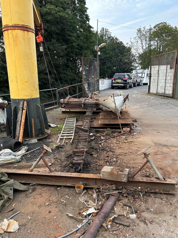 Ruskin after being broken up August 2023