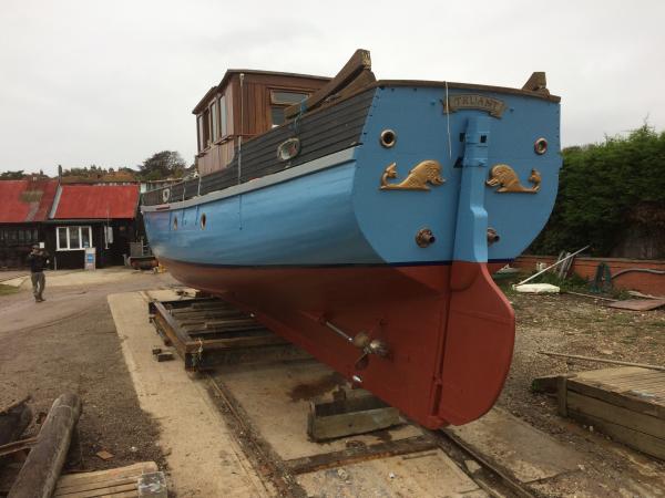 Truant on a slipway, stern view