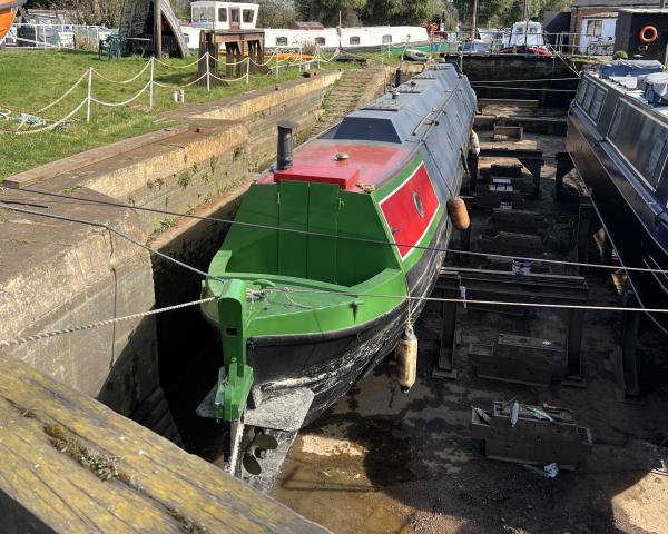 Clyde in dry dock, seen from the stern