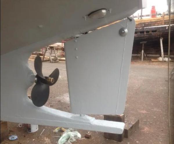 Galdwall of Brundall's propeller and rudder