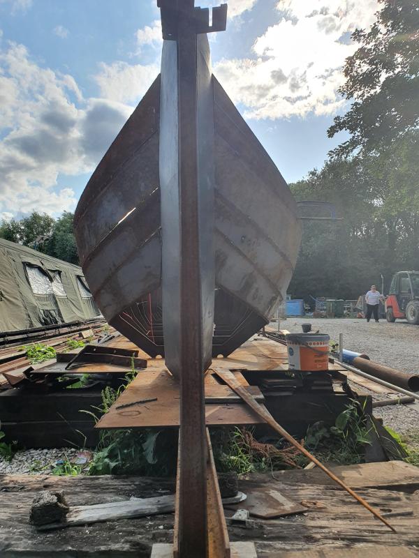 Norway during her build, detail of one of her ends