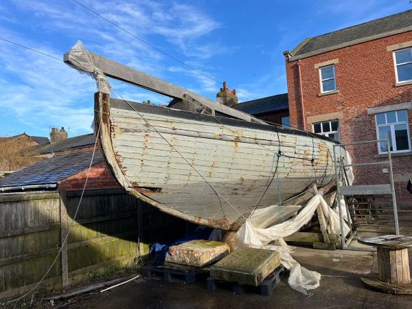 Judy, outside and moored up