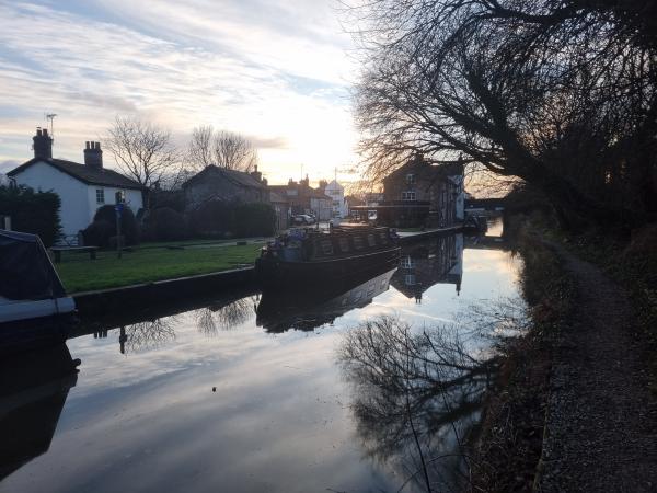 Friday moored on the canal