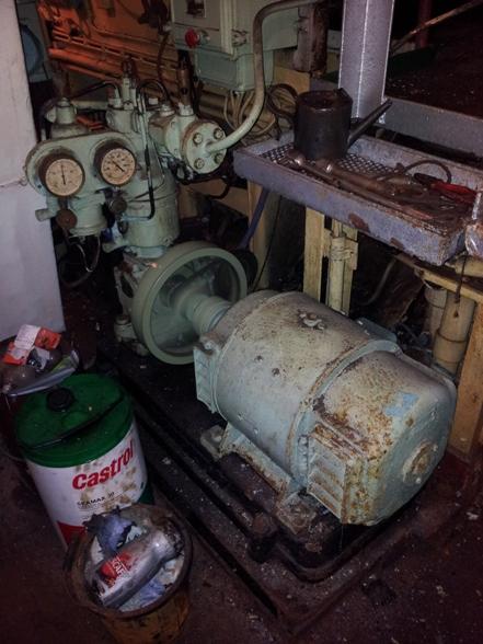 Air compressor in operation