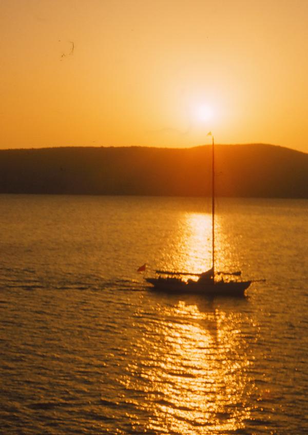 Blue Trout - entering Navarin gulf in South of Greece. 1961
