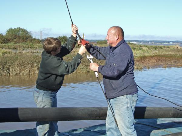 Lisa and Derek Chafer working on Amy Howson
