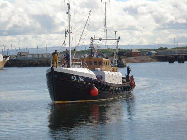 Colinne going out to fish