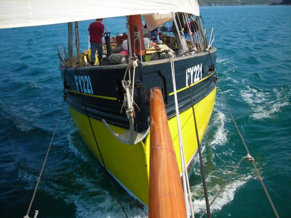 Our Boys - looking aft from bowspirit