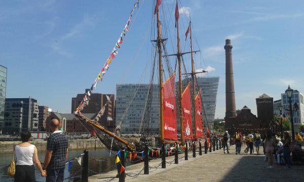 Kathleen and May at Albert Dock, July 2014