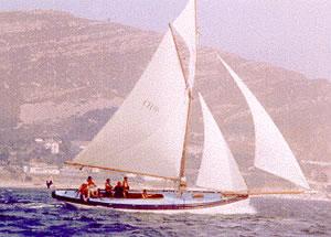 LASSIE OF CHESTER - under sail. Port side.