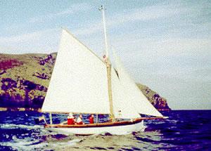 LASSIE OF CHESTER - under sail. Starboard side.