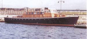 HAVENGORE - carrying Churchill's coffin up the Thames - starboard side.