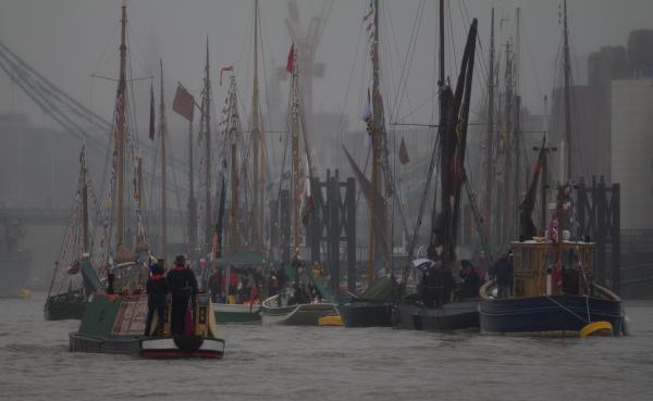 Photo Comp 2012 entry: Bream - passes the avenue of sail on the morning of the Jubilee Pageant 3rd June 2012