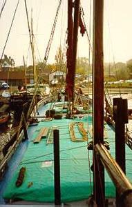 RAYBEL - view from the top of the wheelhouse looking forward over main deck.