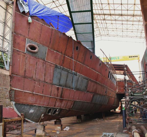 Medway Queen - view from the forward port side