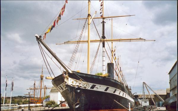 Great Britain in dock - bow view