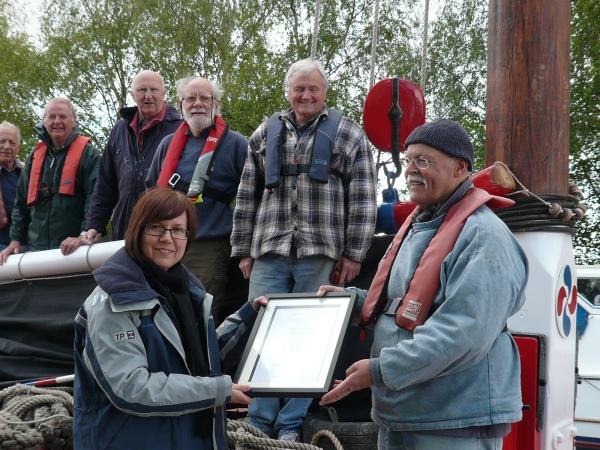 Albion receiving their runner up prize for flagship 2010