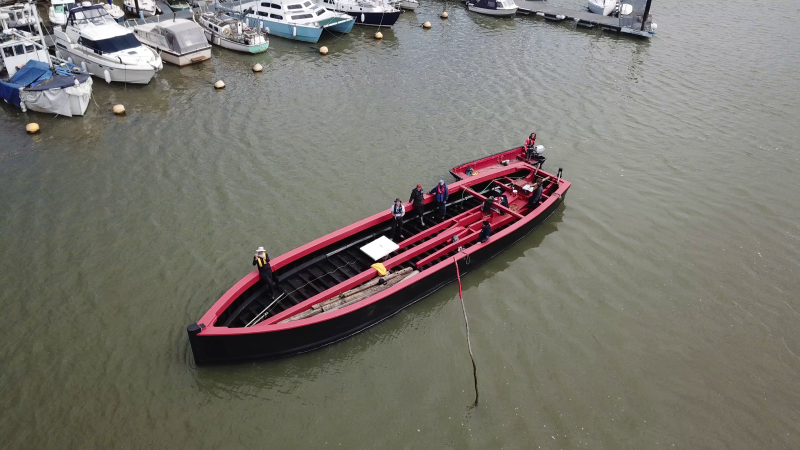 Susan out on the water after restoration 2024