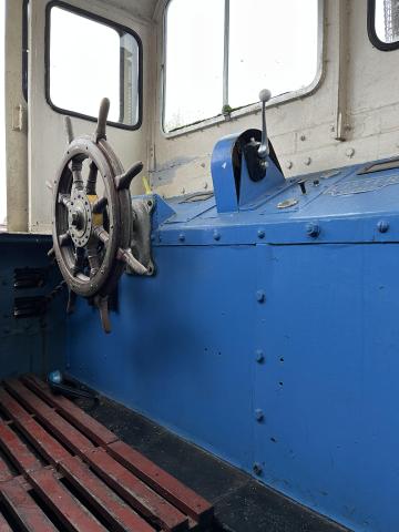 Severn Progress inside wheelhouse