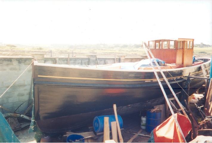 PIONEER - undergoing restoration. Port bow looking aft.