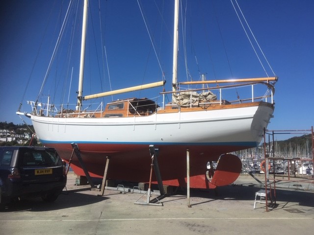 Cinnamon Lady in dry dock