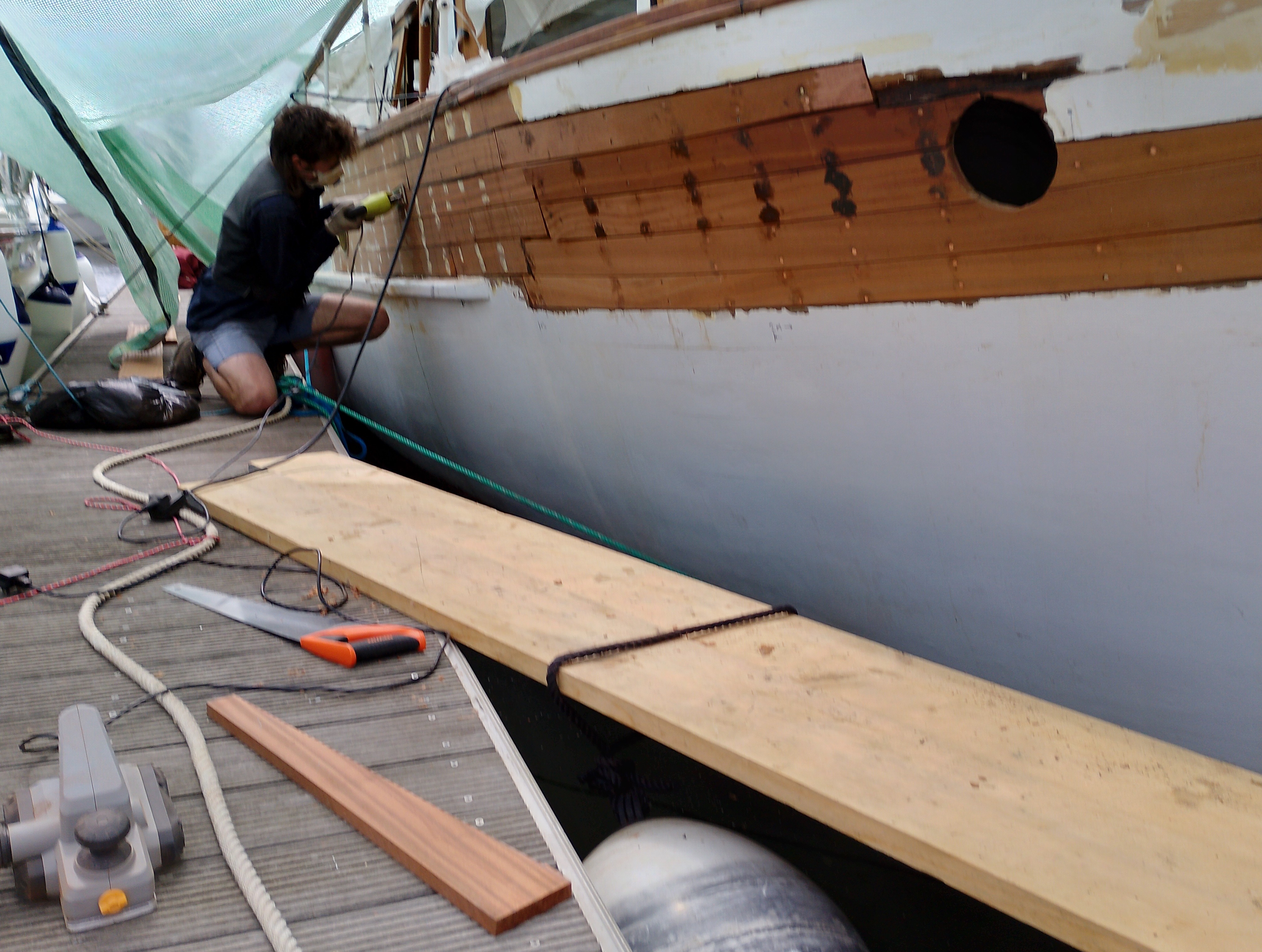 Restoration of the hull planking, 2022