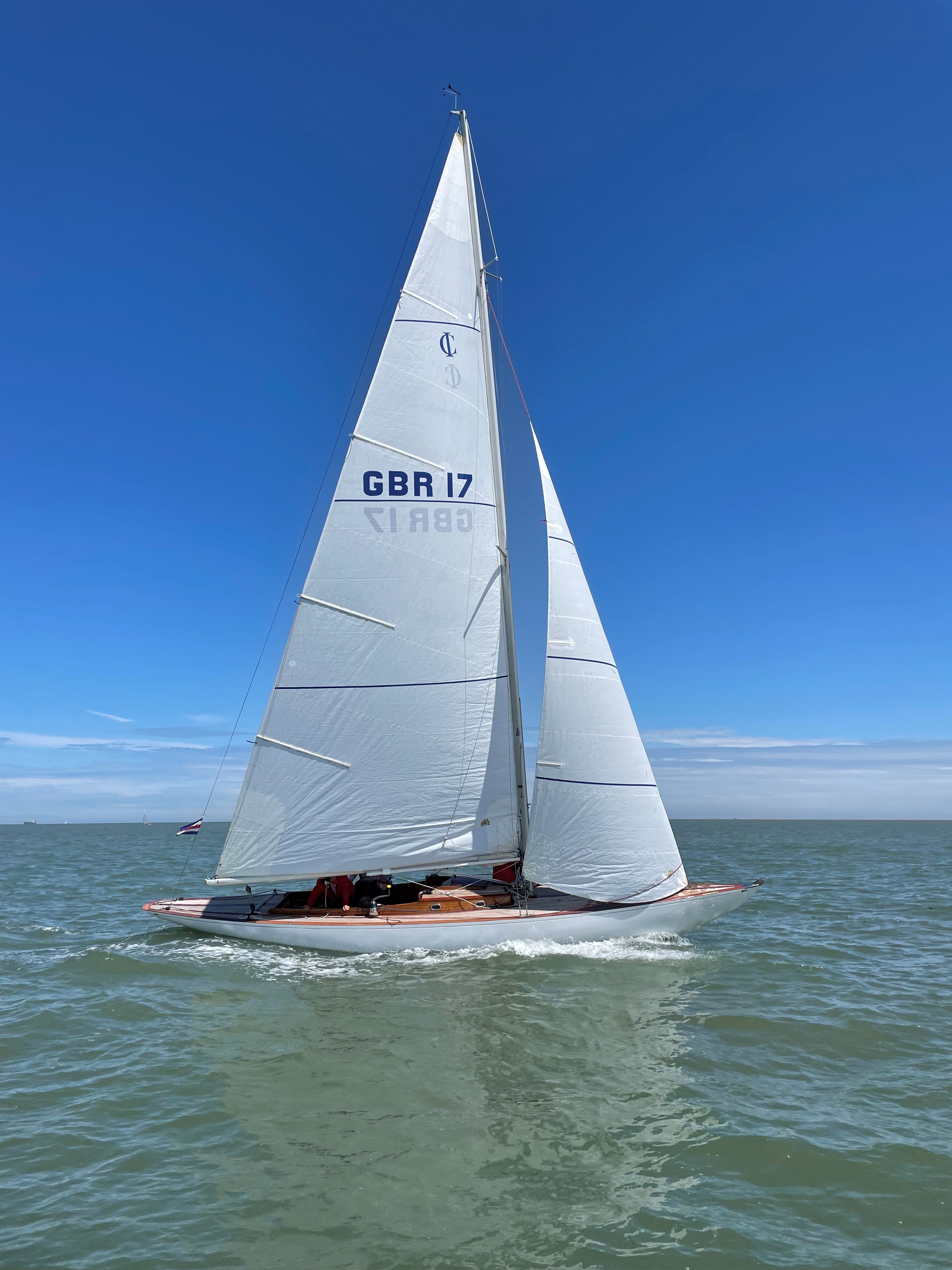 Mitzi under sail