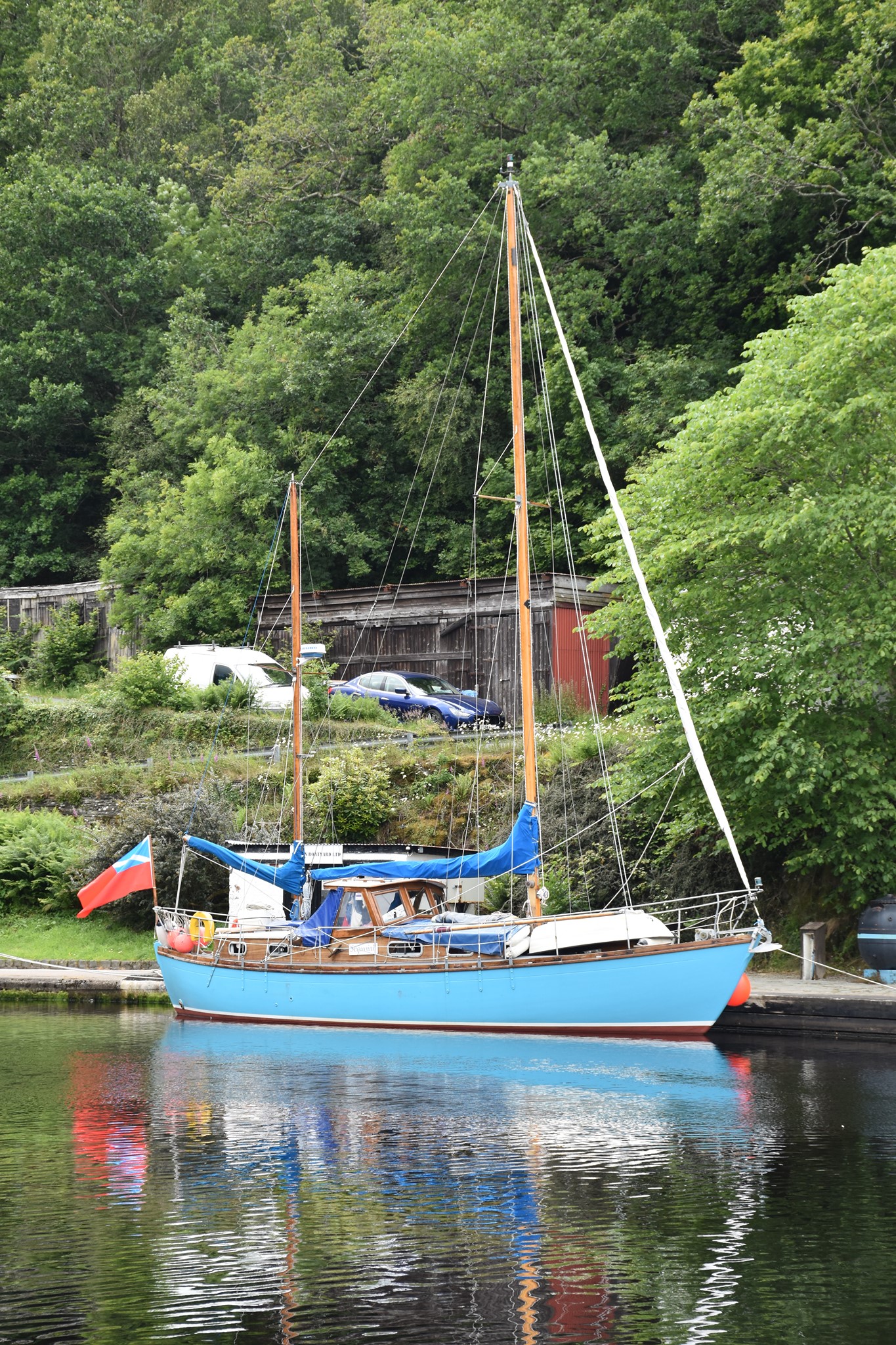 Sequoiah moored in the Highlands